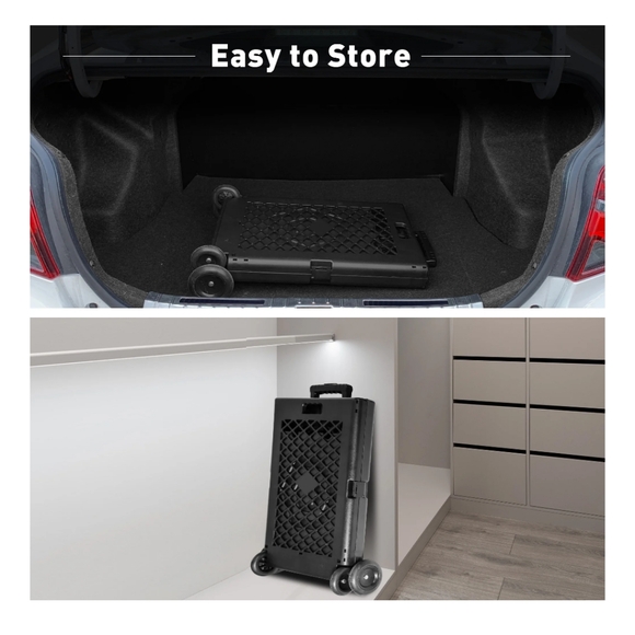 🆕 Collapsible Rolling Utility Cart - Picture 9 of 12